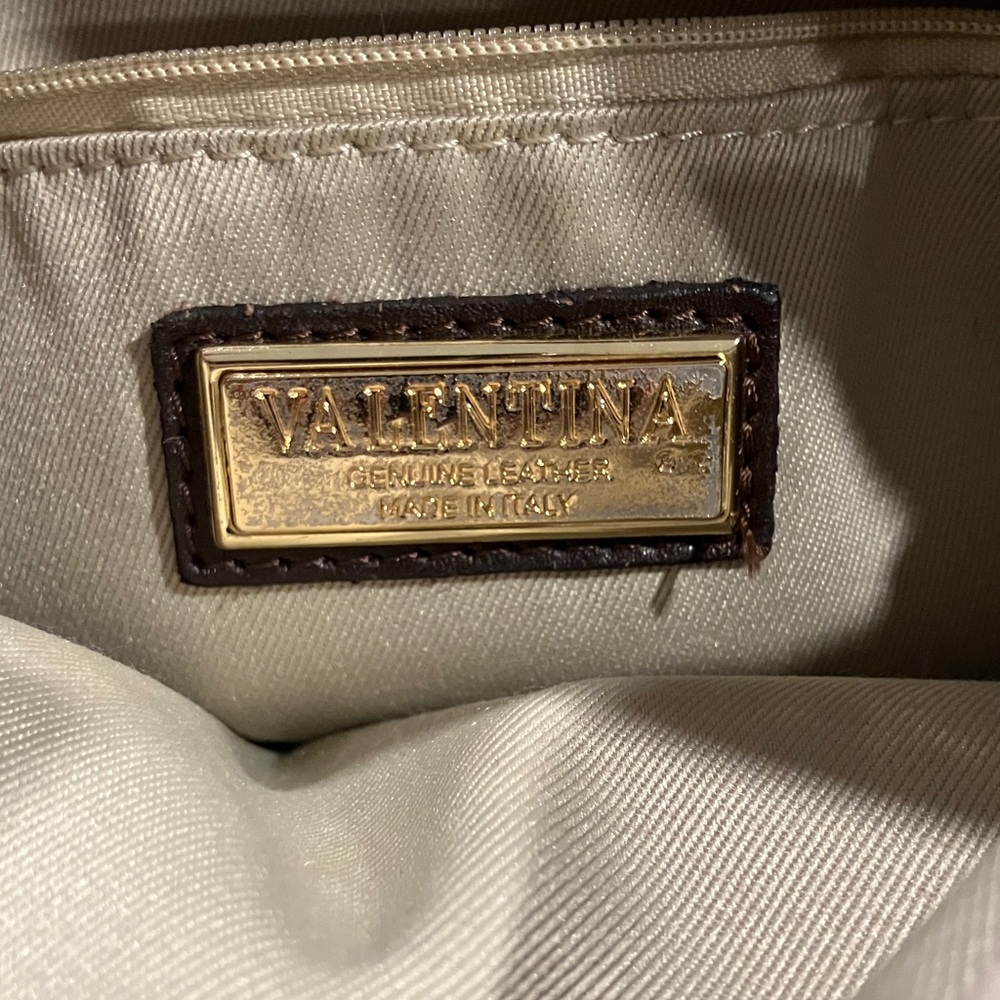 Valentina Genuine Leather Triple Zipper Crossbody Blush/Brown - Picture 6 of 9